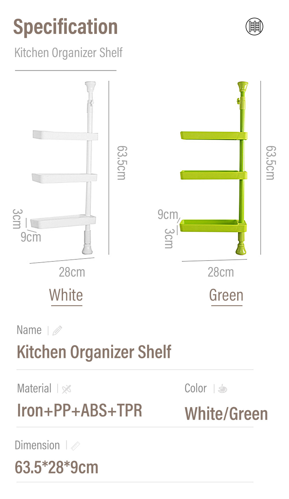 Simple Style Kitchen Storage Racks-8